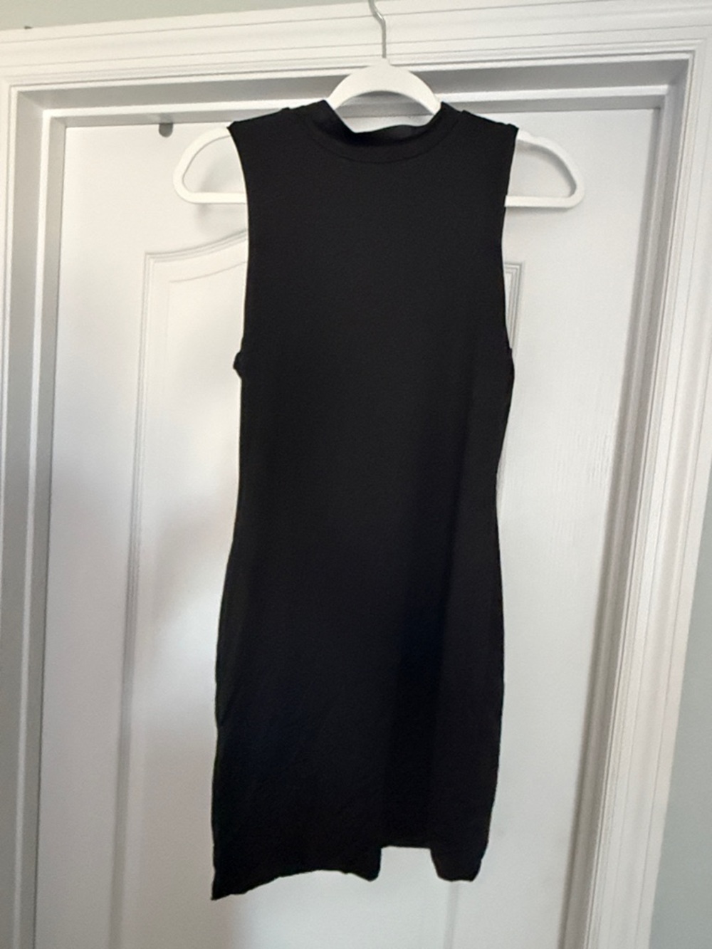 Forever 21 Black Sleeveless Mock Neck Mini Dress